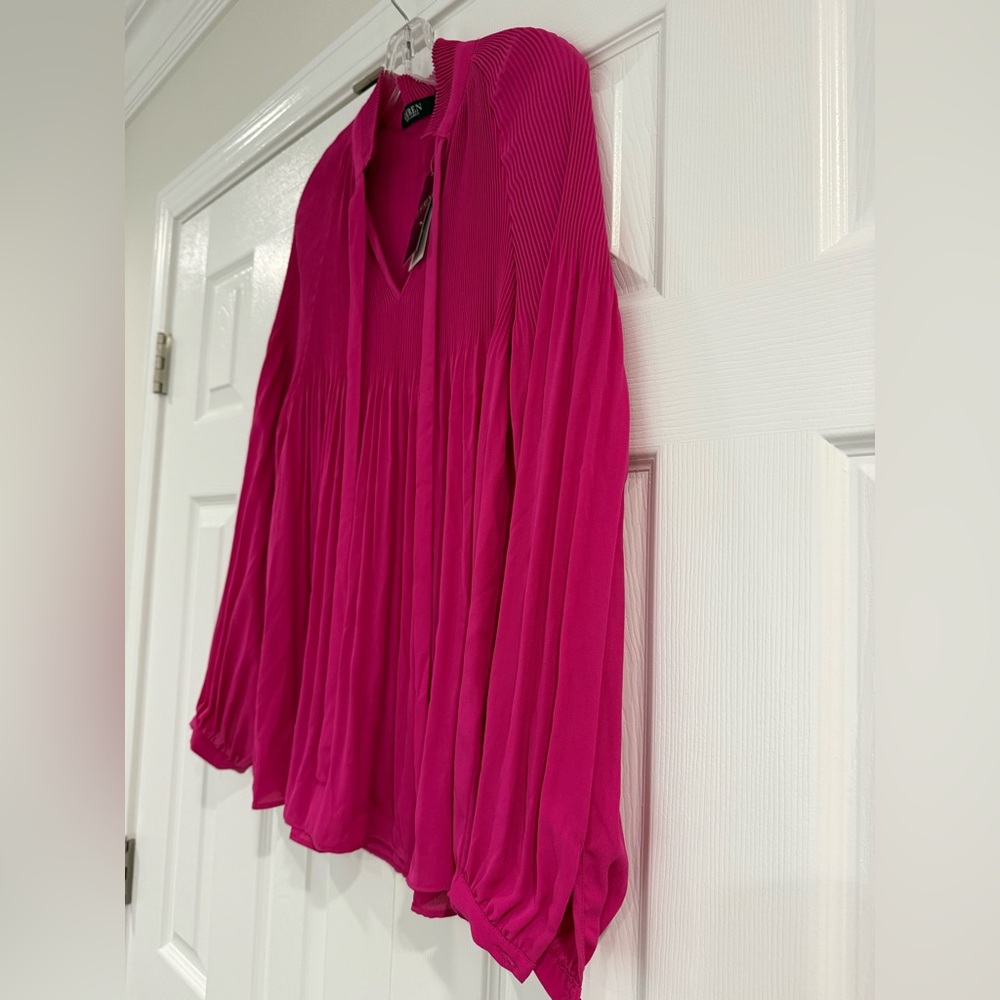 Lauren Ralph Lauren Pink Pleated Blouse - Picture 4 of 9